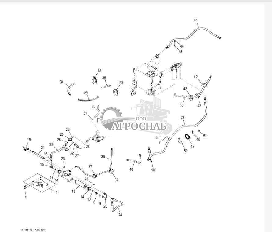Гидропроводы и фитинги (гидротрансформатор) (648227 
